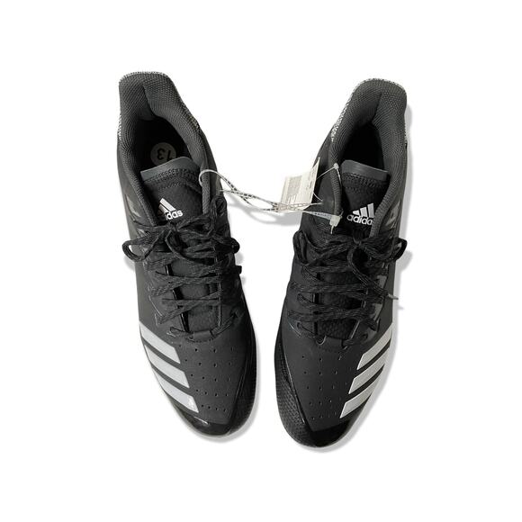 adidas Icon Bounce Baseball Cleats Sneakers Lace Up Black Size 13 - Picture 4 of 12